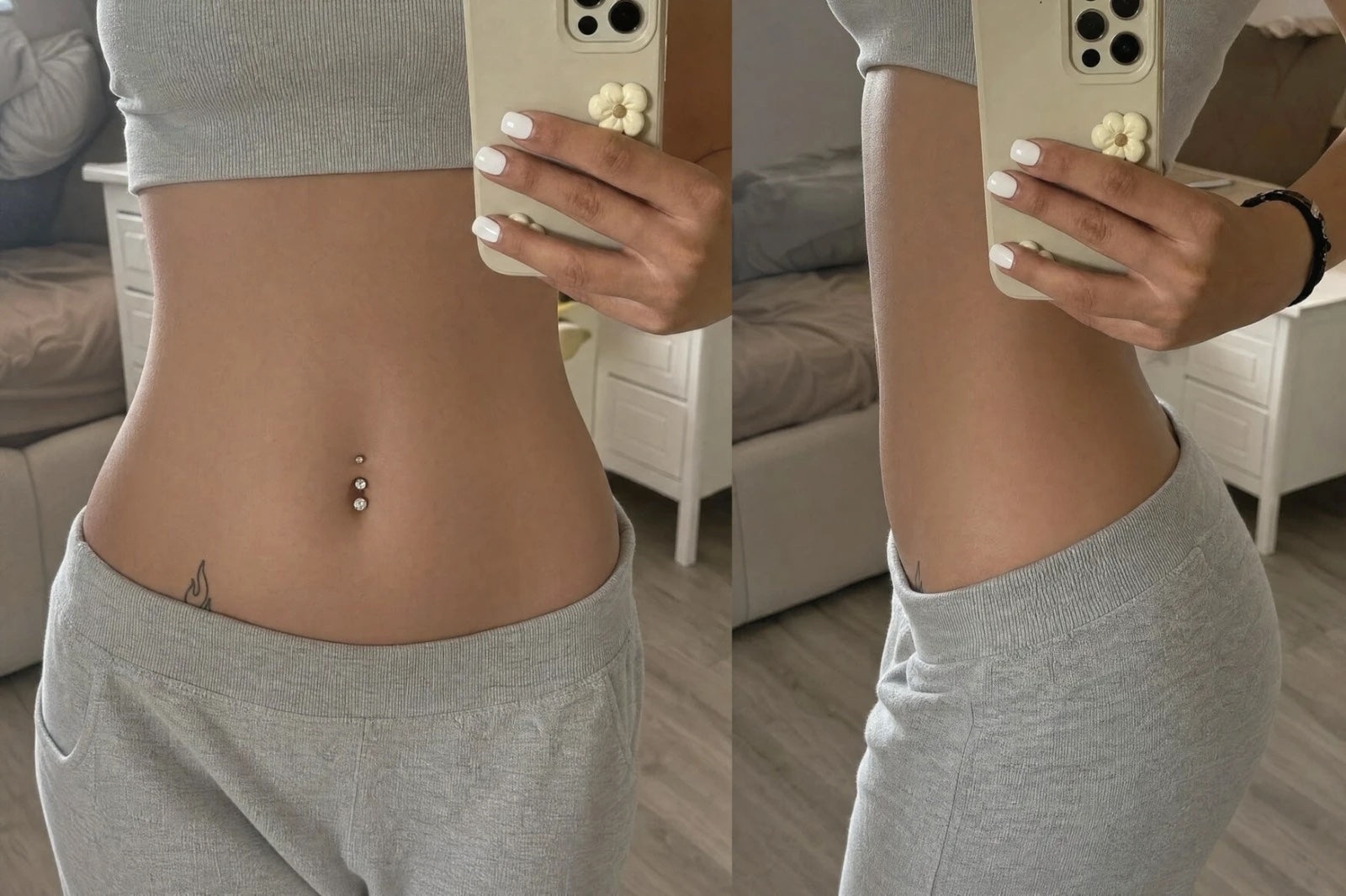 Week 12 — side-by-side progress photos